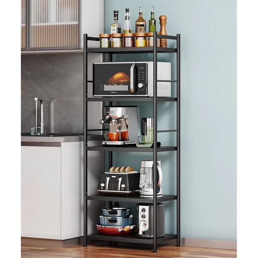 Kitchen Rack: 23.23'' Steel Standard Baker's Rack with Microwave Compatibility