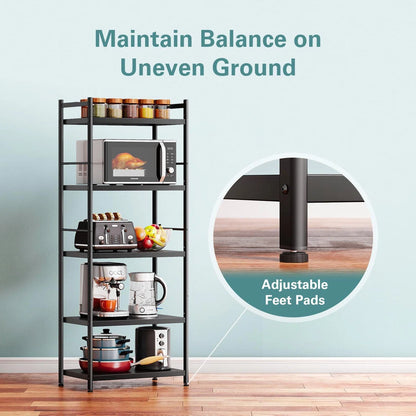 Kitchen Rack: 23.23'' Steel Standard Baker's Rack with Microwave Compatibility