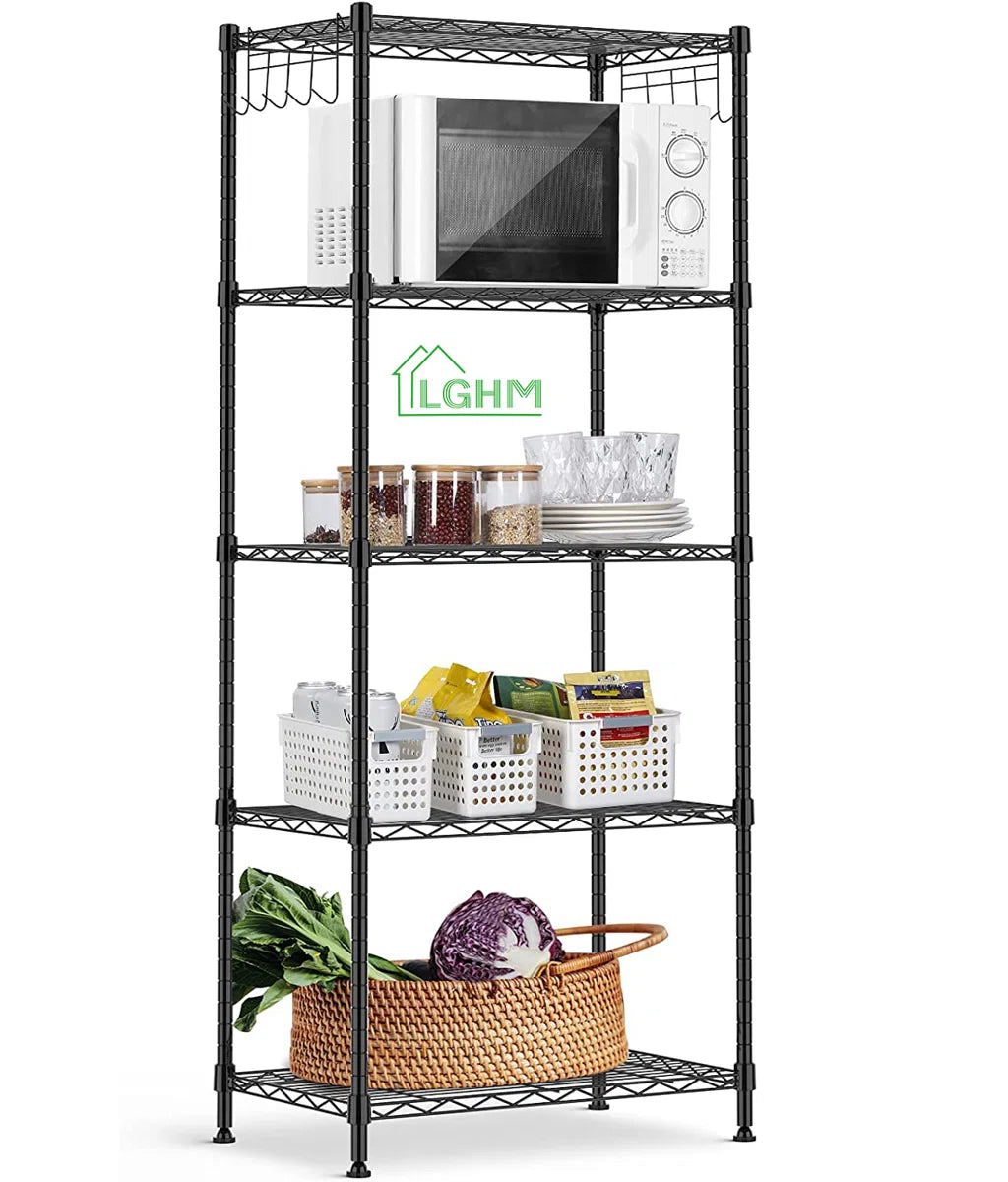 Kitchen Racks: 23.2'' Standard Baker's Rack Made of Wood and Compatible with Microwaves