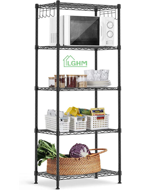 Kitchen Racks: 23.2'' Standard Baker's Rack Made of Wood and Compatible with Microwaves