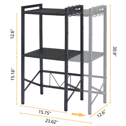 Kitchen Rack: 23.62'' Metal Microwave Oven Baker's Rack with Microwave Compatibility