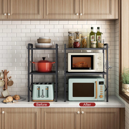 Kitchen Rack: 23.62'' Metal Microwave Oven Baker's Rack with Microwave Compatibility