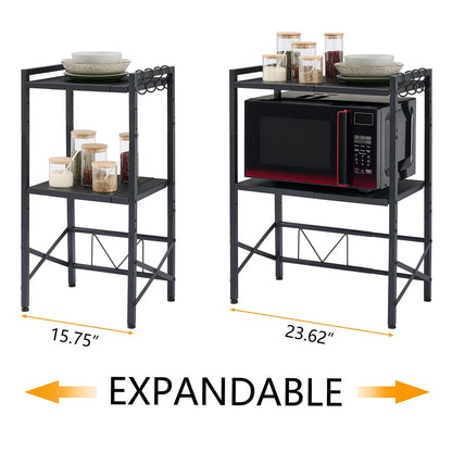 Kitchen Rack: 23.62'' Metal Microwave Oven Baker's Rack with Microwave Compatibility