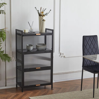 Kitchen Rack: 23.62'' Metal Standard Baker's Rack with Microwave Compatibility