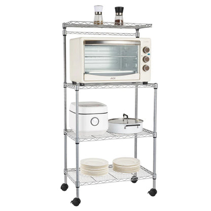 Kitchen Rack: 23.62'' Stainless Steel Standard Baker's Rack with Microwave Compatibility