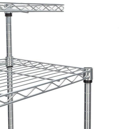 Kitchen Rack: 23.62'' Stainless Steel Standard Baker's Rack with Microwave Compatibility
