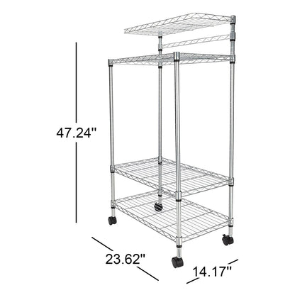 Kitchen Rack: 23.62'' Stainless Steel Standard Baker's Rack with Microwave Compatibility