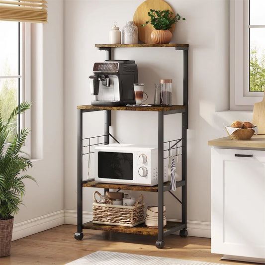 Kitchen Rack: 23.62'' Standard Baker's Rack with Microwave Compatibility