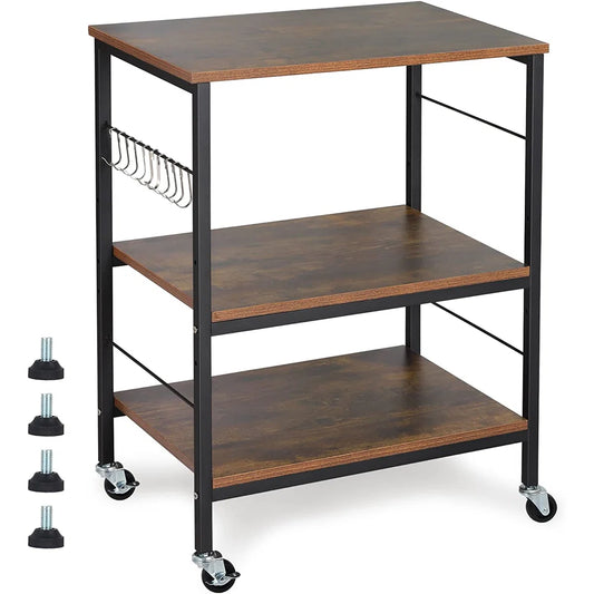 Kitchen Racks: 23.6'' Standard Baker's Rack Made of Steel and Compatible with Microwaves