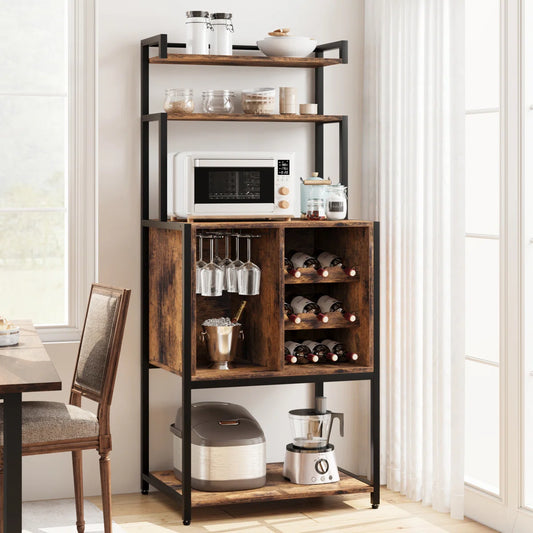 Kitchen Rack: 23.6'' Metal Standard Baker's Rack is Compatibility with Microwave