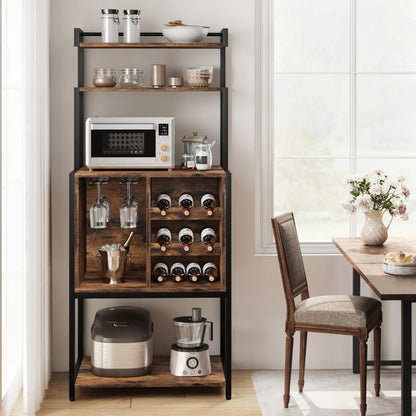 Kitchen Rack: 23.6'' Metal Standard Baker's Rack is Compatibility with Microwave