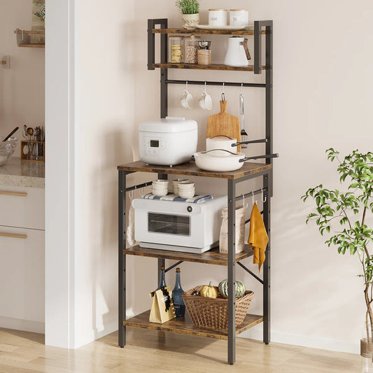 Kitchen Rack: 23.7'' Iron Standard Baker's Rack with Microwave Compatibility