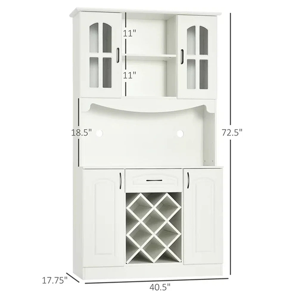 Microwave Stands: 28.54'' Compact Kitchen Pantry Cabinet with Microwave Storage