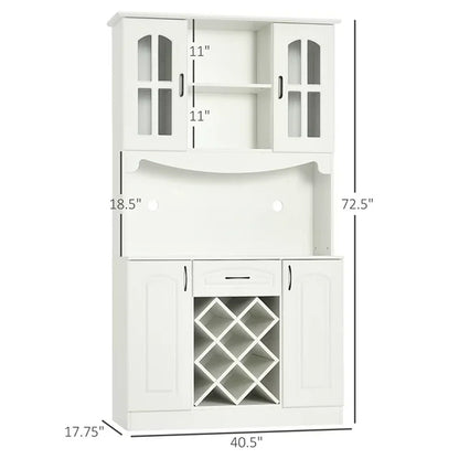 Microwave Stands: 28.54'' Compact Kitchen Pantry Cabinet with Microwave Storage