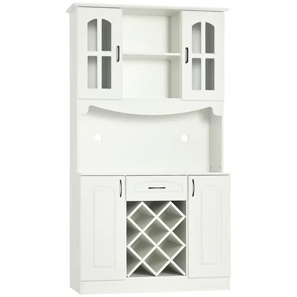 Microwave Stands: 28.54'' Compact Kitchen Pantry Cabinet with Microwave Storage