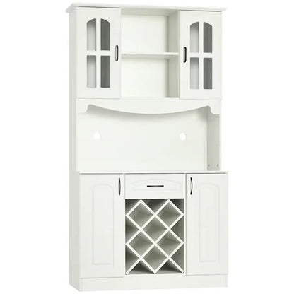 Microwave Stands: 28.54'' Compact Kitchen Pantry Cabinet with Microwave Storage