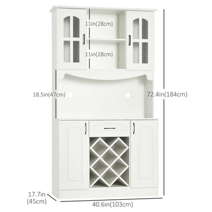 Microwave Stands: 28.54'' Compact Kitchen Pantry Cabinet with Microwave Storage