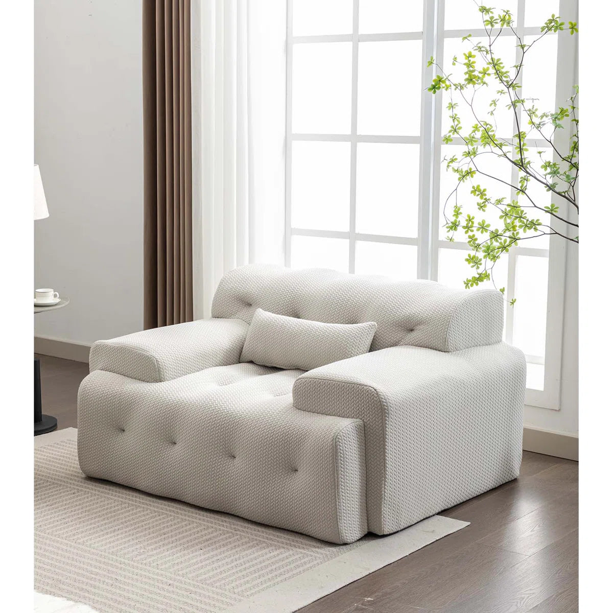 Luxury Sofa Sets: Modern 2-Piece Sofa and Loveseat Set with Tufted Design and Pillows