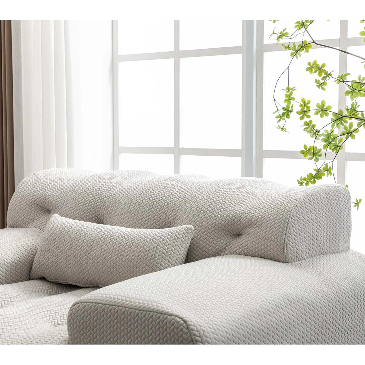 Luxury Sofa Sets: Modern 2-Piece Sofa and Loveseat Set with Tufted Design and Pillows