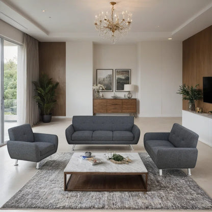 7 Seater Sofa Set:  Elegant 3-Piece Living Room Sofa Set