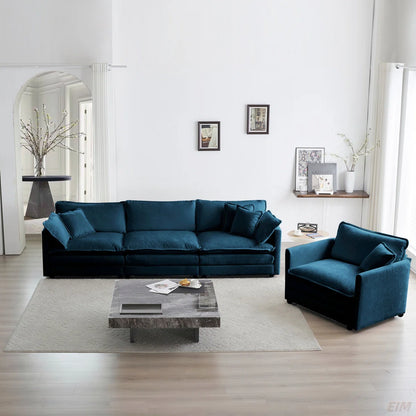 7 Seater Sofa Set:3-Piece Upholstered Sectional Sofa Set