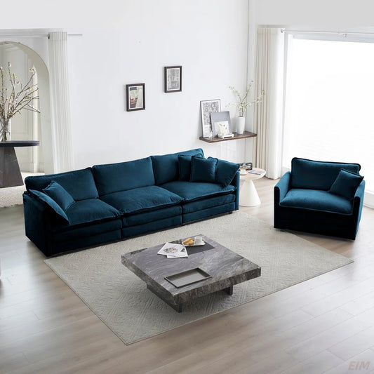 7 Seater Sofa Set:3-Piece Upholstered Sectional Sofa Set