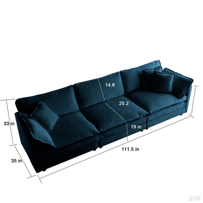 7 Seater Sofa Set:3-Piece Upholstered Sectional Sofa Set
