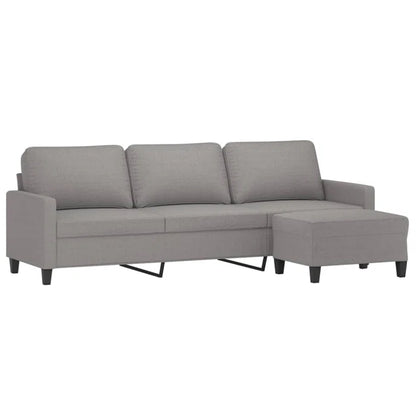 3-Seater Sofa with Footstool 82.7" Fabric