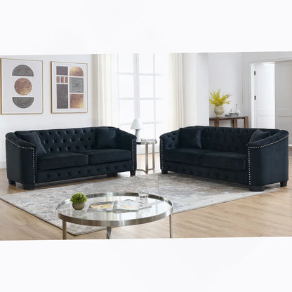 7 Seater Sofa Set: 3-Seater + 3-Seater Combination Sofa for Elegant Living Spaces