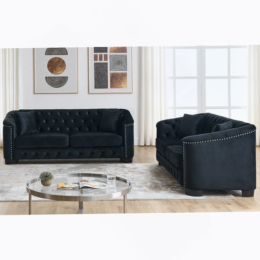 7 Seater Sofa Set: 3-Seater + 3-Seater Combination Sofa for Elegant Living Spaces