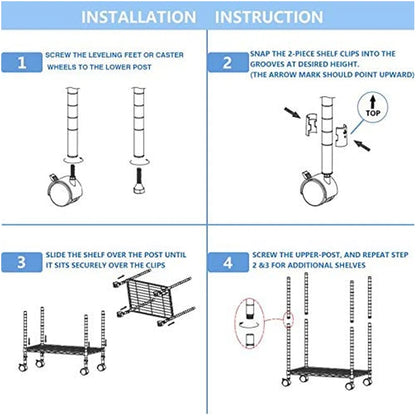 Kitchen Rack: 3-Shelf Shelving Unit
