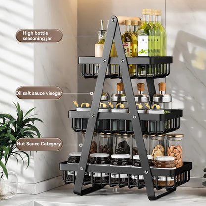 Kitchen Racks: 3-Tier Fruit Basket Vegetable Rack for Kitchen Countertop Storage