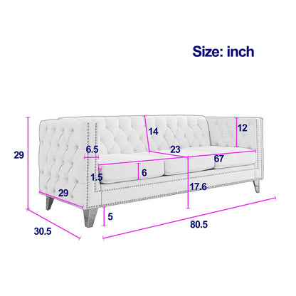 7 Seater Sofa Set: Luxurious Black Velvet 3+2 Seater Combination Sofa