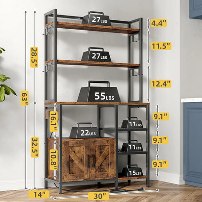 Kitchen Rack: 30'' Metal Baker's Rack with Microwave Compatibility
