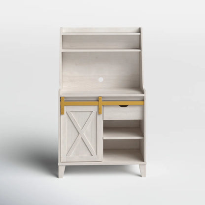 Kitchen Racks: A standard wood 31.25-inch baker's rack with wooden shelves