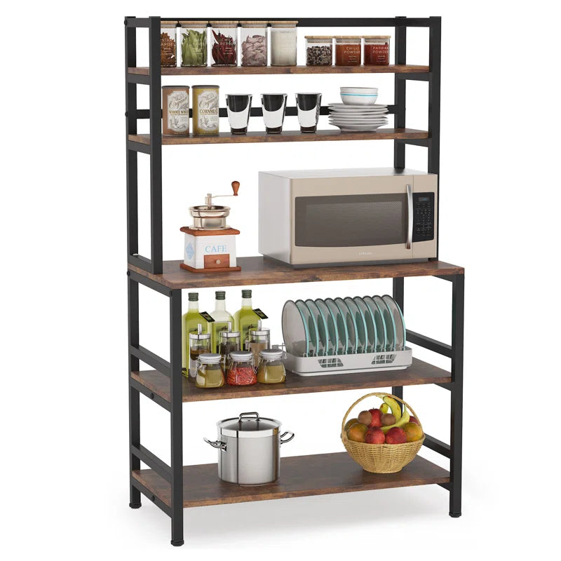 Kitchen Rack: 31.5'' Microwave-Compatibility Standard Baker's Rack made of Steel