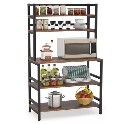 Kitchen Rack: 31.5'' Microwave-Compatibility Standard Baker's Rack made of Steel