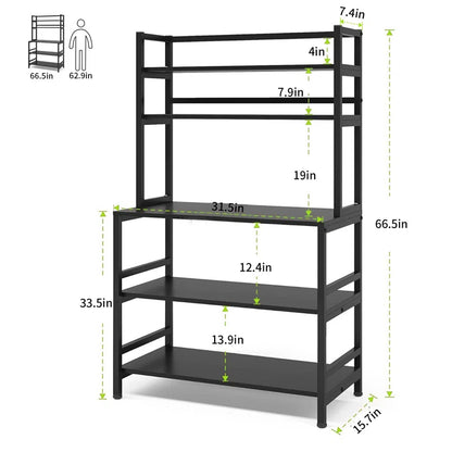 Kitchen Rack: 31.5'' Standard Baker's Rack made of Stainless Steel that is Compatible with Microwave
