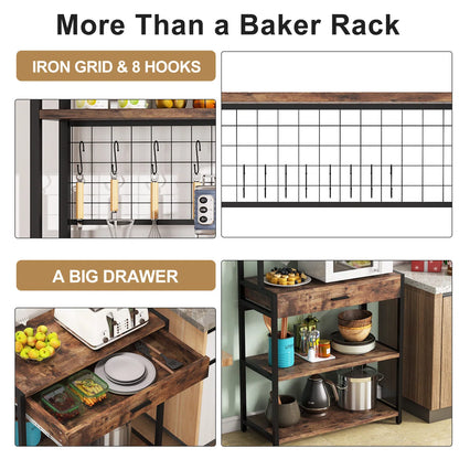 Kitchen Rack: 31.5'' Standard Baker's Rack with Microwave Compatibility