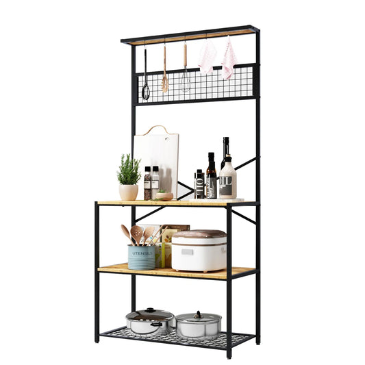 Kitchen Rack: 31.5'' Steel Standard Baker's Rack with Microwave Compatibility