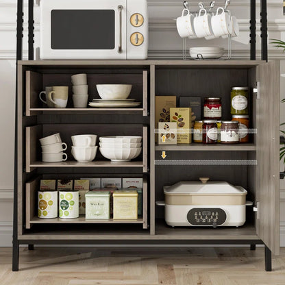 Kitchen Racks: 32.5'' Microwave-Compatible Metal Baker's Rack