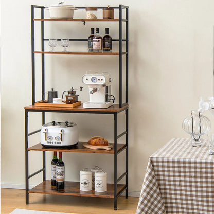 Kitchen Rack: 32'' Steel Standard Baker's Rack with Microwave Compatibility