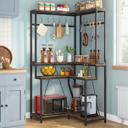 Kitchen Rack: 35.43'' Stainless Steel Standard Baker's Rack with Microwave Compatibility