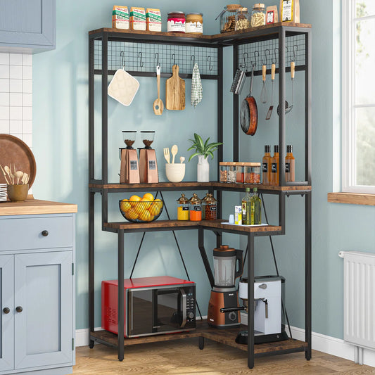Kitchen Rack: 35.43'' Stainless Steel Standard Baker's Rack with Microwave Compatibility
