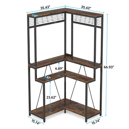 Kitchen Rack: 35.43'' Stainless Steel Standard Baker's Rack with Microwave Compatibility