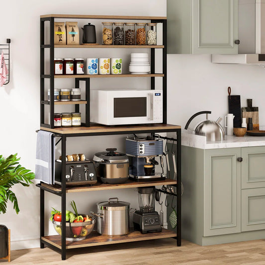 Kitchen Rack: 35.43'' Steel Standard Baker's Rack with Microwave Compatibility