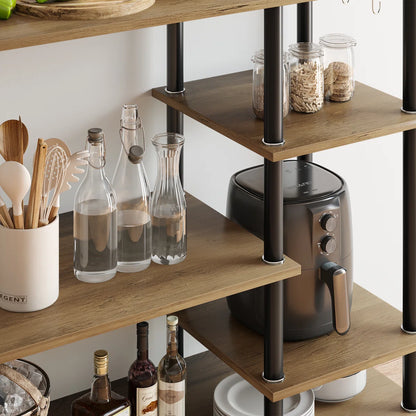 Kitchen Rack: 35.4'' Baker's Rack Kitchen Microwave Cart Easy to Assemble