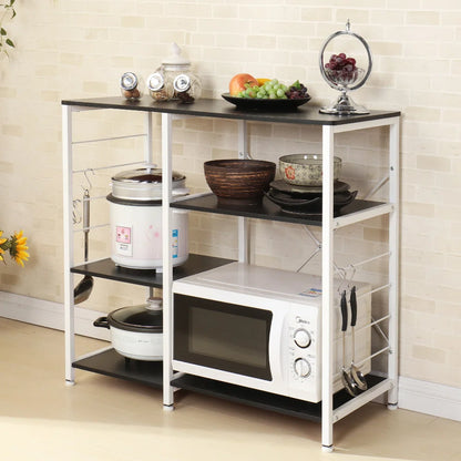 Kitchen Rack: 35.4'' Iron Standard Baker's Rack with Microwave Compatibility