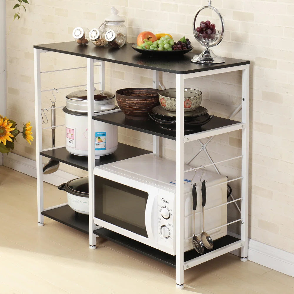 Kitchen Rack: 35.4'' Iron Standard Baker's Rack with Microwave Compatibility