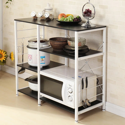 Kitchen Rack: 35.4'' Iron Standard Baker's Rack with Microwave Compatibility